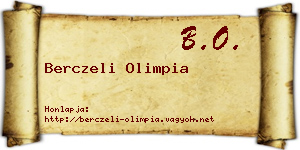 Berczeli Olimpia névjegykártya
